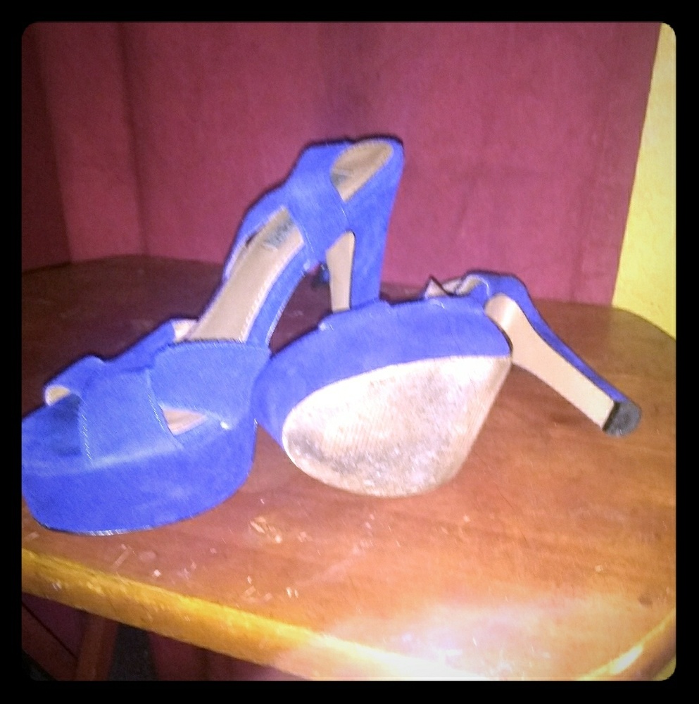 Blue Suede Heels